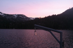 Alpine glow over Fallen Leaf Lake as we prepare for mysid night sampling. 