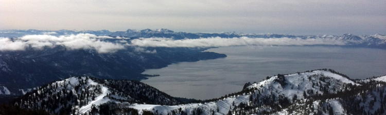 Looking out over Lake Tahoe