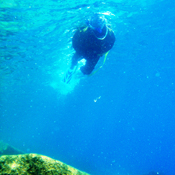 Christine Ngai Snorkeling in Lake Tahoe